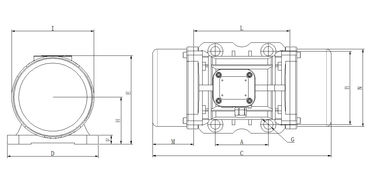 九游会品牌MVE振动电机尺寸